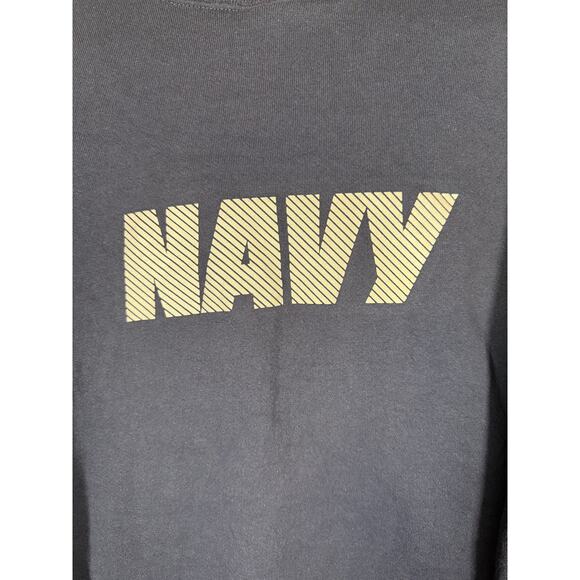 Vintage US Navy Soffe Crewneck Blue Long Sleeve Reflective PT Exercise Top - XL - Picture 4 of 8